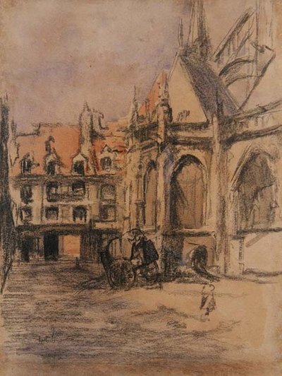 Rue Sainte Catherine and the Old Arcades, Dieppe by Walter Richard Sickert