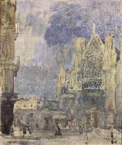 St. Jacques Facade, Dieppe, c.1899 by Walter Richard Sickert