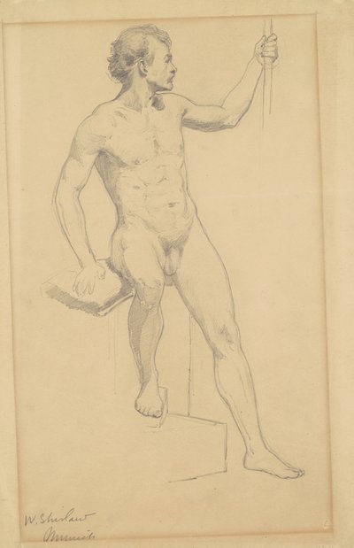 Seated Male Nude, c.1870-77 by Walter Shirlaw