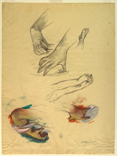 Study of Hands by Walter Shirlaw