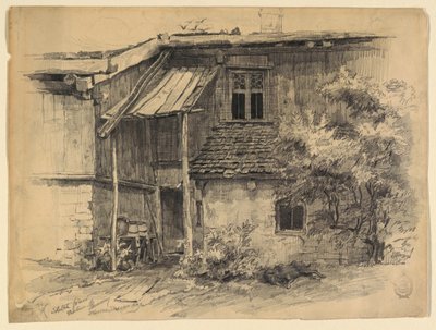 View of the Back of a Dwelling in Polling, Bavaria by Walter Shirlaw