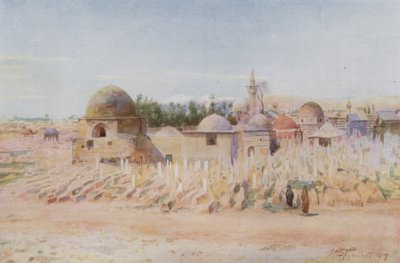 The Moslem Cemetery and View of Mount Hermon, Damascus by Walter Spencer Stanhope Tyrwhitt
