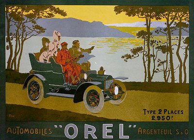 Advertisement for Orel motor cars by Walter Thor