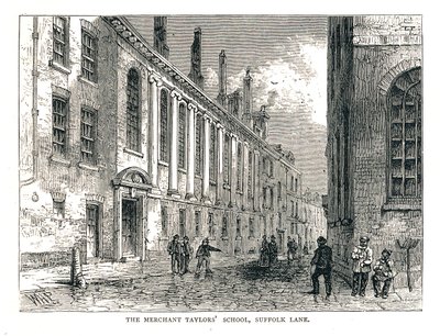 The Merchant Taylors School, Suffolk Lane by Walter Thornbury