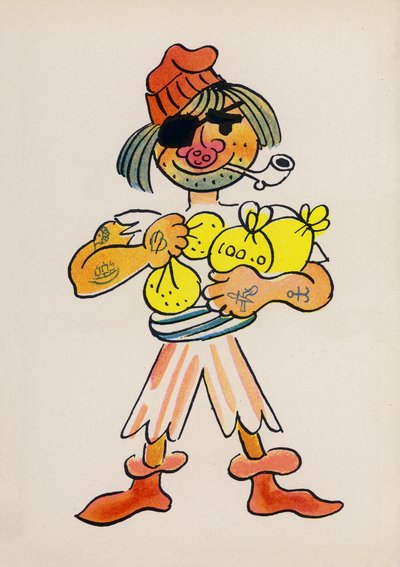 One of Walter Trier’s Crazy People by Walter Trier