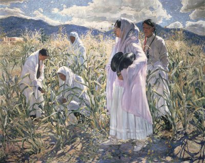 Indian corn, Taos by Walter Ufer