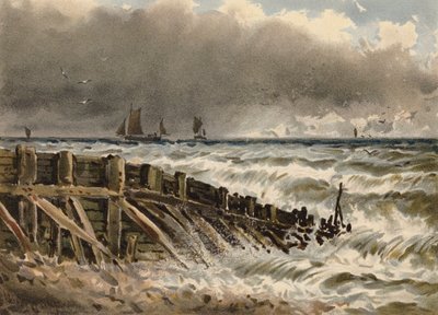 Old Groin at Hastings by Walter William May