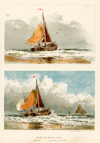 Study of Dutch Boat by Walter William May