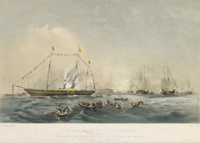 The Boarding of Prince Frederick William IV of Prussia and His Wife Elizabeth of Bavaria on Board the Ship Victoria and Albert, at Gravesend, England by Walter William May