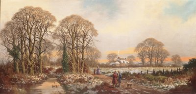 A Rustic Lane at Yuletide by Walter Williams