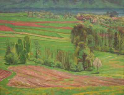 Attersee Landscape in Spring by Walther Gamerith