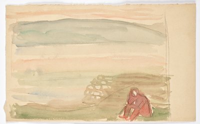 Seated in Landscape by Walther Gamerith