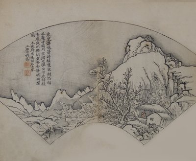 Landscape after Wang Wei, from the Mustard Seed Garden Manual of Painting, First edition by Wang Gai