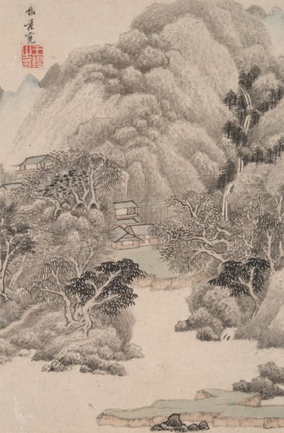 Landscape in the Style of Various Old Masters: Landscape after Fan Kuan by Wang Jian