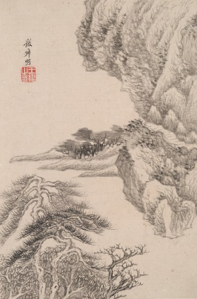Landscape in the Style of Various Old Masters: Landscape after Wang Meng by Wang Jian
