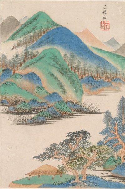 Landscape in the Style of Various Old Masters: Landscape after Yang Sheng by Wang Jian