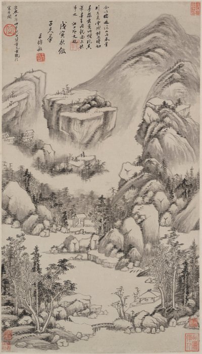 Landscape in the Style of Huang Gongwang by Wang Shimin