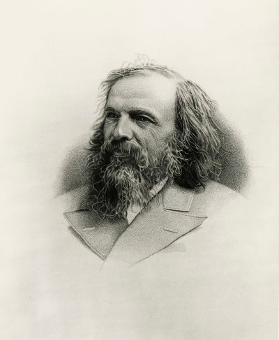 Portrait of Dmitri Ivanovich Mendeleev by Warwick (after) Brookes