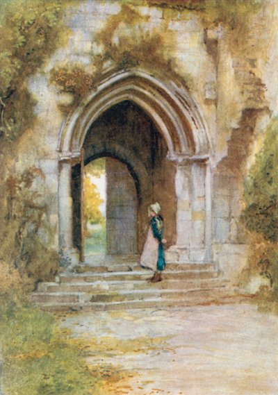 Beaulieu Abbey: Door of the Abbey Church by Warwick (after) Goble