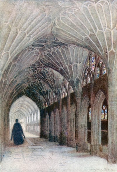 Cloister and Lavatorium, Gloucester Cathedral by Warwick (after) Goble