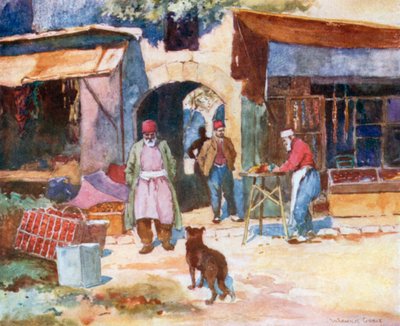 Entrance to a Turkish Khan by Warwick (after) Goble