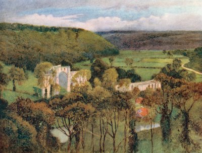Rievaulx: Church and Refectory by Warwick (after) Goble