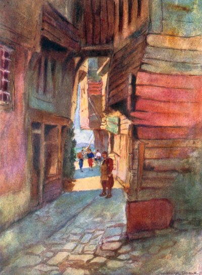 Street Scene, Roumeli Hissar by Warwick (after) Goble