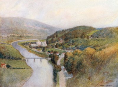Tintern Abbey and the Wye by Warwick (after) Goble