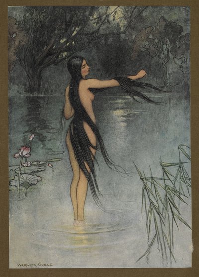 When She Got Out of the Water, What a Change Was Seen in Her!, from Folk-Tales of Bengal by Warwick Goble
