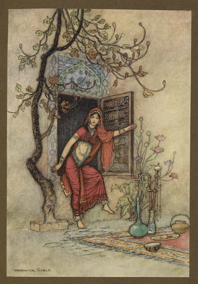The Girl of the Wall-Amirah, from Folk-Tales of Bengal by Warwick Goble