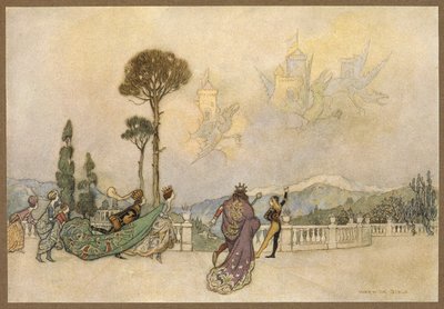 The Castles in the Air, from The Dragon by Warwick Goble
