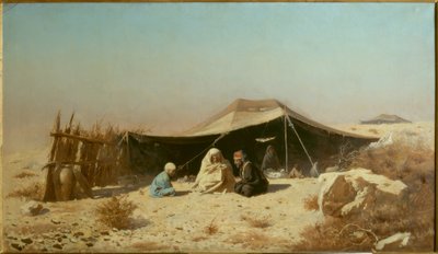 Arab in the Desert Reading the Quran by Wassili W. Werestschagin