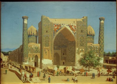 Shir-Dor Madrasa on Registan Square in Samarkand by Wassili W. Werestschagin