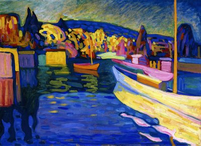 Autumn Landscape with Boats by Wassily Kandinsky