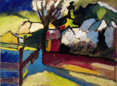 Autumn Landscape with a Tree by Wassily Kandinsky