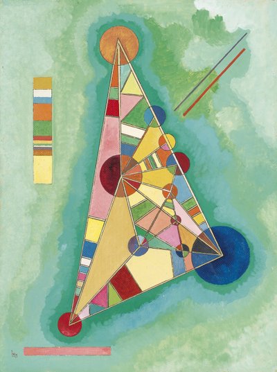 Colorful in the Triangle, Painting by Vassily Kandinsky by Wassily Kandinsky