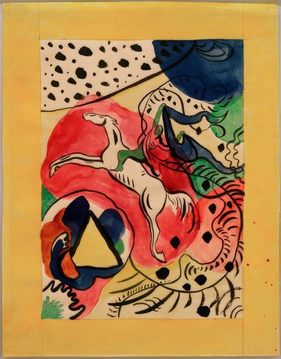 Design for the Cover of the Almanac Der Blaue Reiter by Wassily Kandinsky