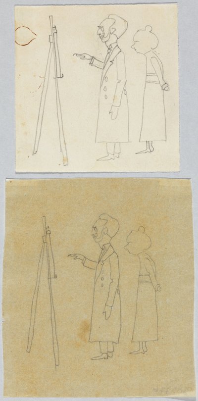 Kandinsky and Münter in Front of the Easel by Wassily Kandinsky