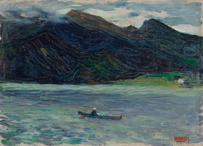Kochel - Lake with Boat by Wassily Kandinsky