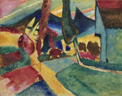Landscape with Two Poplars by Wassily Kandinsky