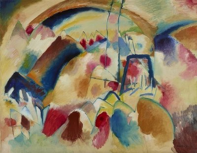 Landscape with Church (Landscape with Red Spots I) by Wassily Kandinsky