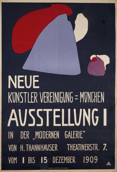 Poster for the 1st Exhibition of the Neue Künstlervereinigung München by Wassily Kandinsky
