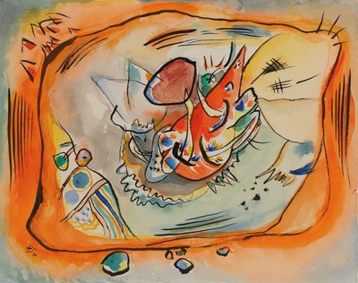 Sketch for Painting with Orange Border by Wassily Kandinsky