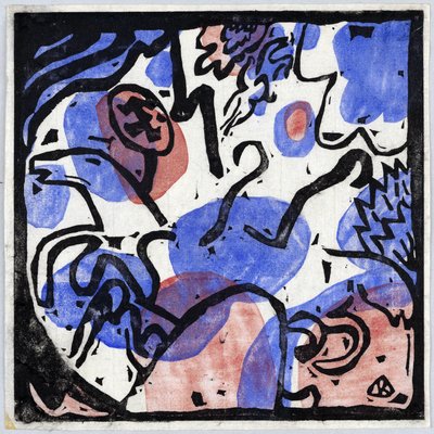 Three Riders in Red, Blue, and Black by Wassily Kandinsky