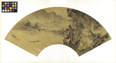 Landscape with Lake, Bridge and Fisherman, 16th century by Wen Zhengming