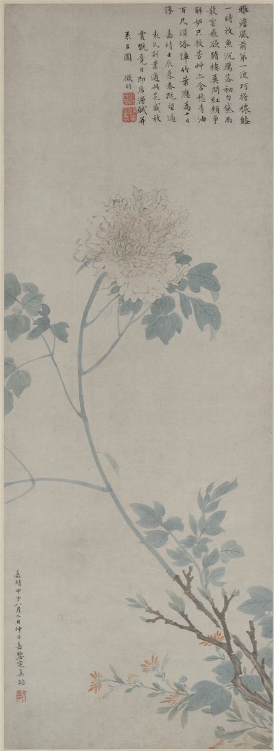 Peony, Hanging Scroll, 1532 by Wen Zhengming
