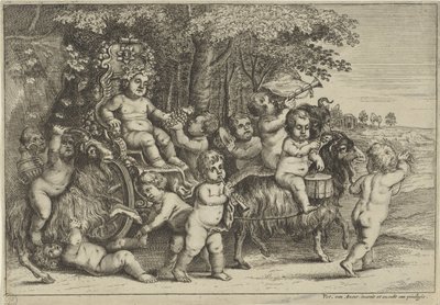 Procession of Bacchant and Boys on Goats by Wenceslaus Hollar (rejected attribution)