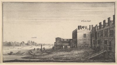 A view of Lambeth Palace from the river at Whitehall Stairs by Wenceslaus Hollar