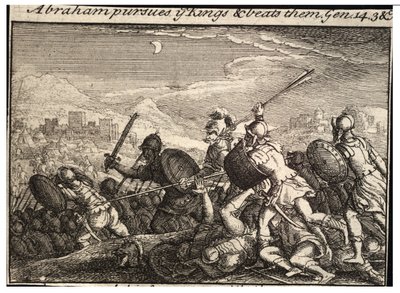 Abraham fights the kings. State 2 by Wenceslaus Hollar