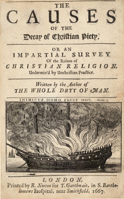 Allestree. Causes of the decay of Christian piety (State 1) by Wenceslaus Hollar
